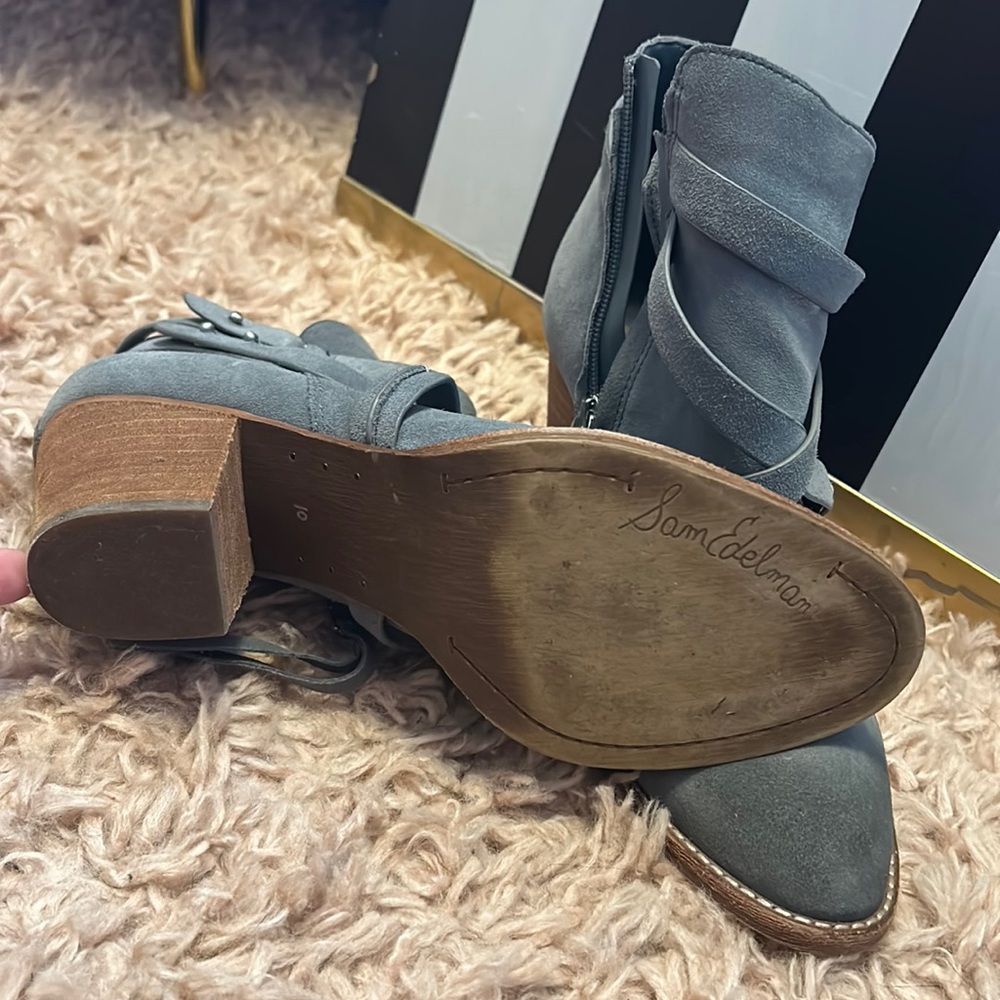 Grey suede Sam Edelman boots